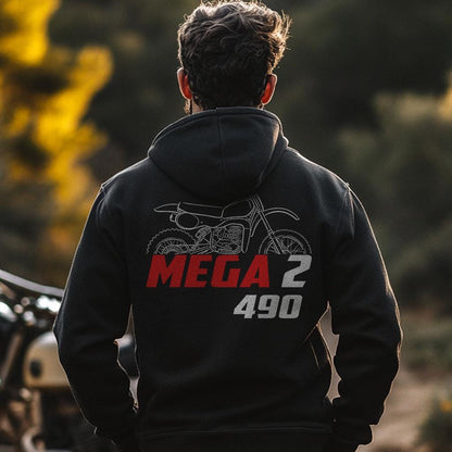 Maico 490 Mega 2 1981 Inspired Hoodie - Motorcycle Sweatshirt for Riders