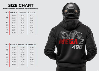 Maico 490 Mega 2 1981 Inspired Hoodie - Motorcycle Sweatshirt for Riders