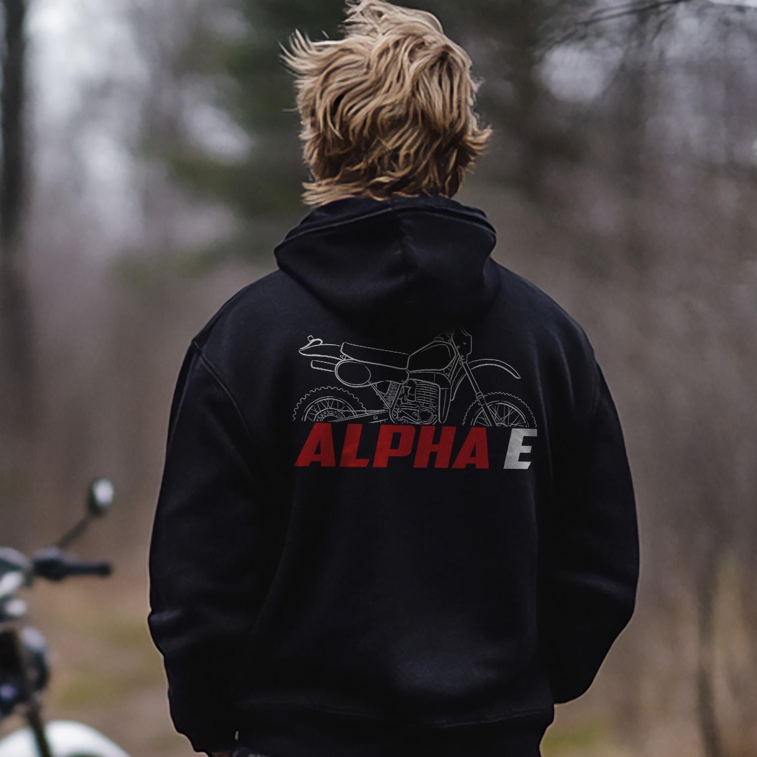 Maico 490 Alpha E 1982 Inspired Hoodie - Motorcycle Sweatshirt for Riders
