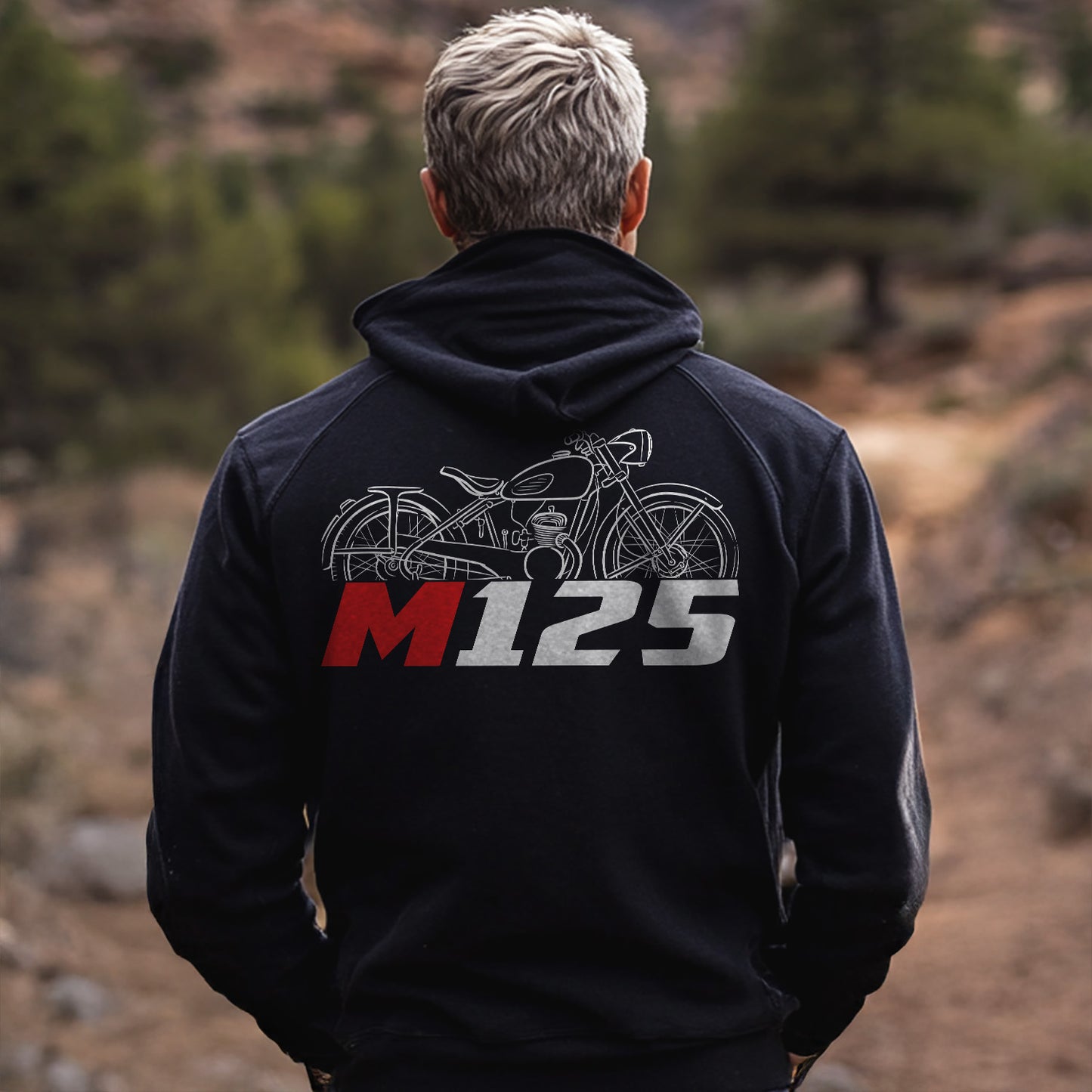 Maico M125 1948 - 1951 Inspired Hoodie - Motorcycle Sweatshirt for Riders