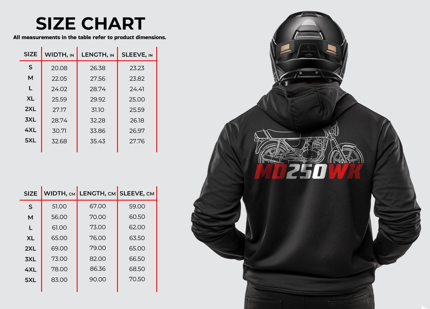 Maico MD 250 WK 1979 - 1983 Inspired Hoodie - Motorcycle Sweatshirt for Riders