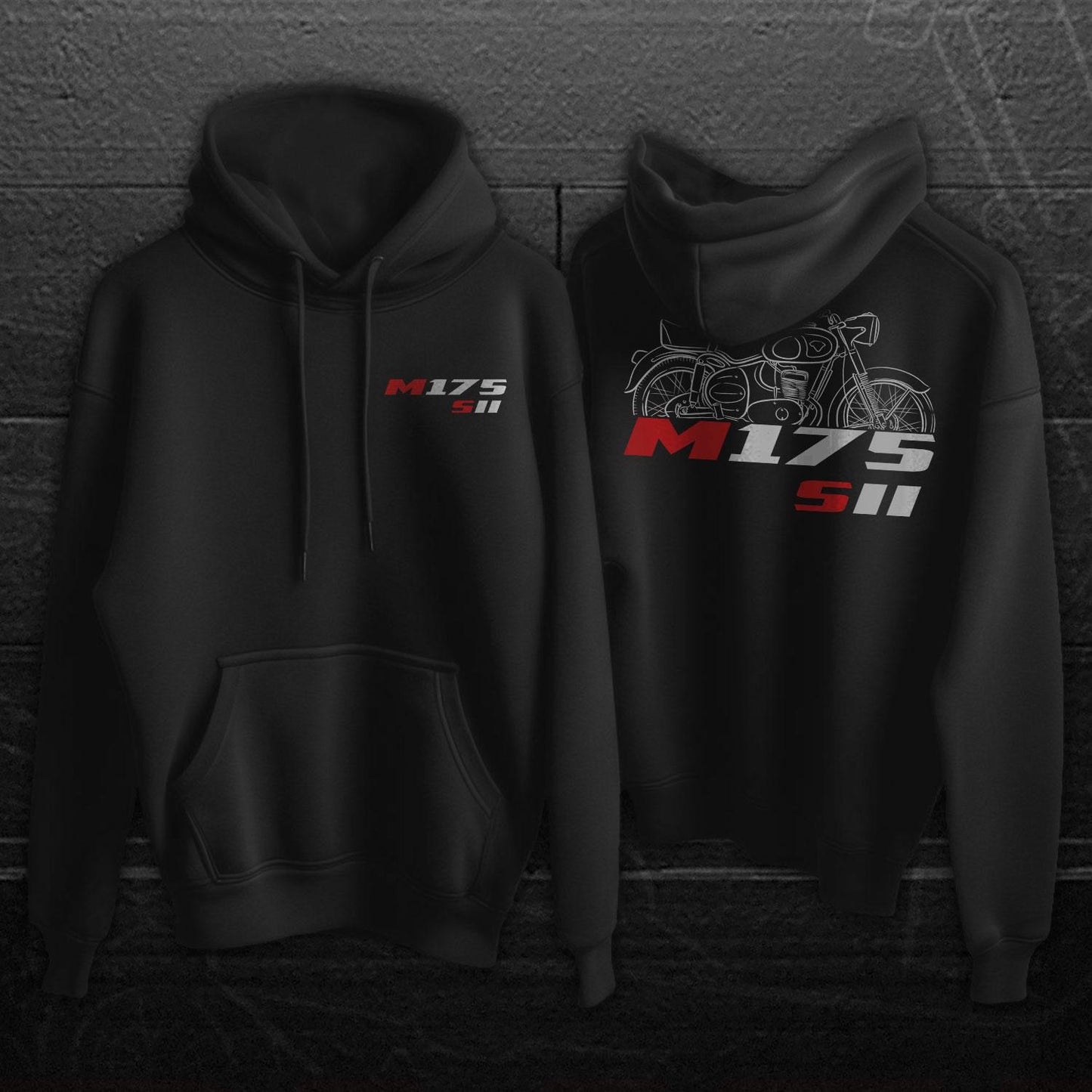 Maico M175 SII 1955 - 1959 Inspired Hoodie - Motorcycle Sweatshirt for Riders