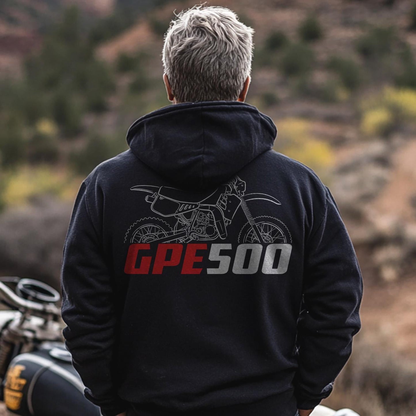 Maico GPE 500 1987 Inspired Hoodie - Motorcycle Sweatshirt for Riders