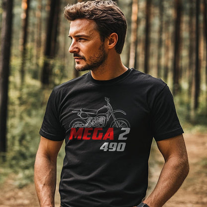 Maico 490 Mega 2 1981 Inspired T-Shirt - Motorcycle Tee Shirt for Riders
