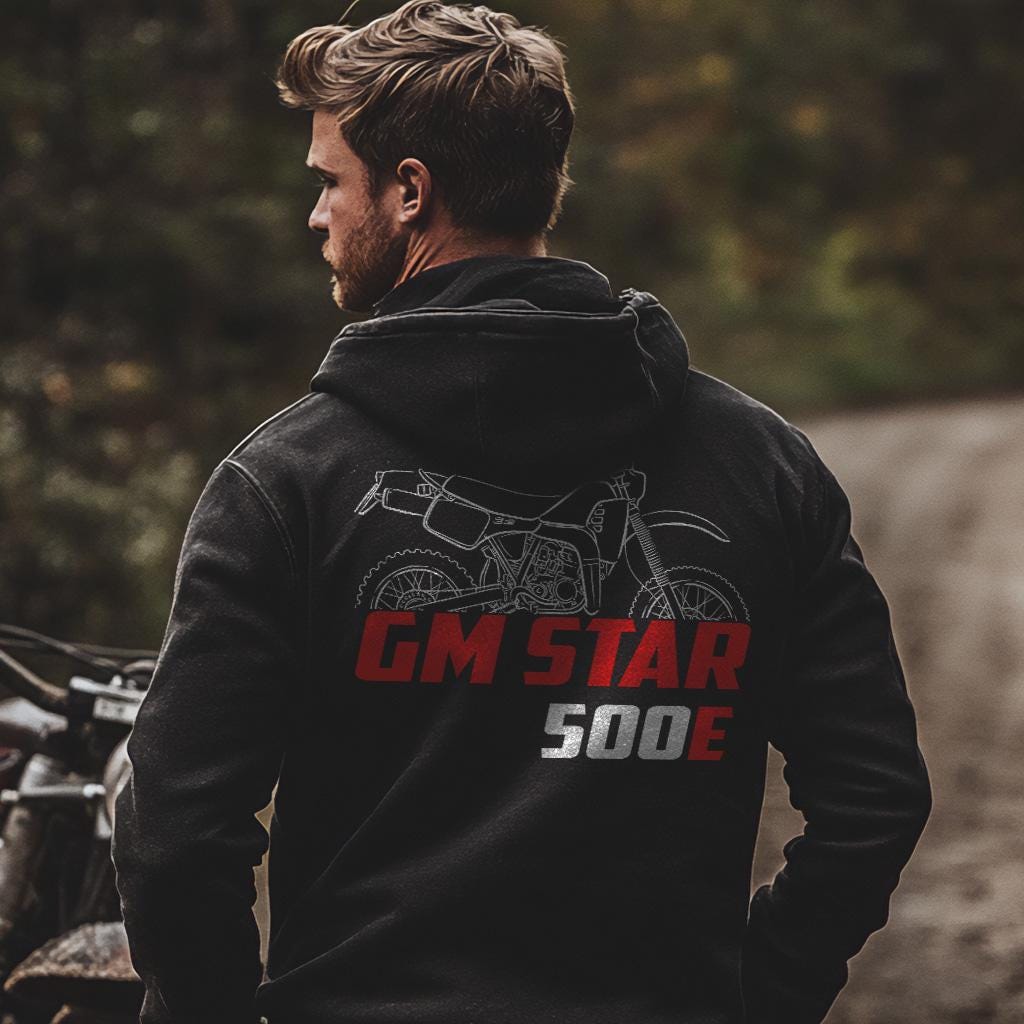 Maico GM Star 500 E 1985 Inspired Hoodie - Motorcycle Sweatshirt for Riders