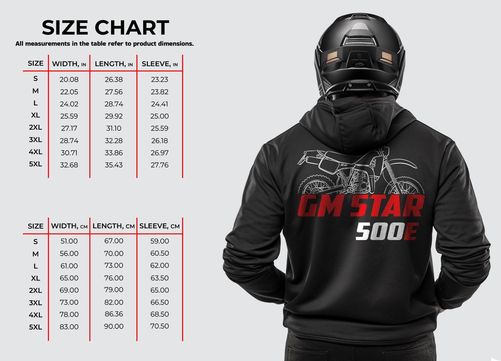 Maico GM Star 500 E 1985 Inspired Hoodie - Motorcycle Sweatshirt for Riders