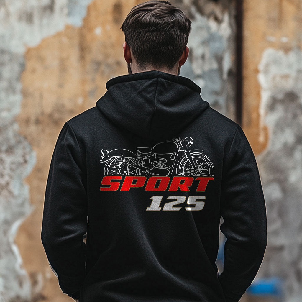 Moto Morini 125 H Inspired Hoodie - Motorcycle Sweatshirt for Riders