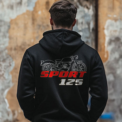 Moto Morini 125 H Inspired Hoodie - Motorcycle Sweatshirt for Riders