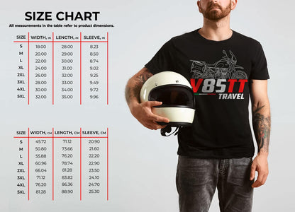 Moto Guzzi V85 TT Travel Inspired T-Shirt - Motorcycle Tee Shirt for Riders