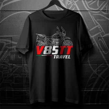 Moto Guzzi V85 TT Travel Inspired T-Shirt - Motorcycle Tee Shirt for Riders