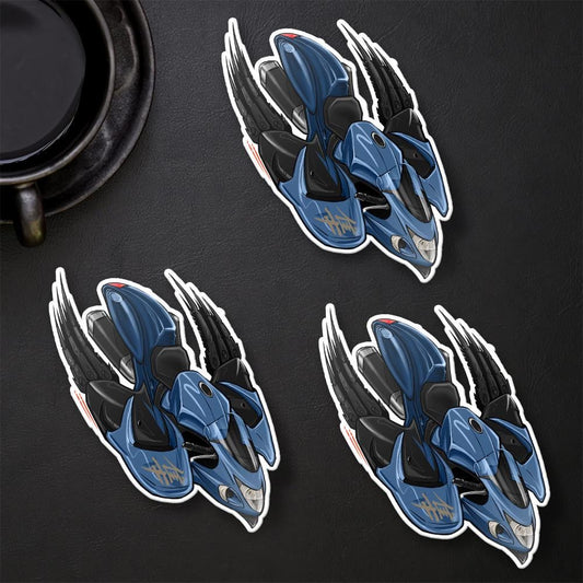 Suzuki Hayabusa 2008-09 Inspired Stickers - Set of 3 Biker Motorcycle Decals