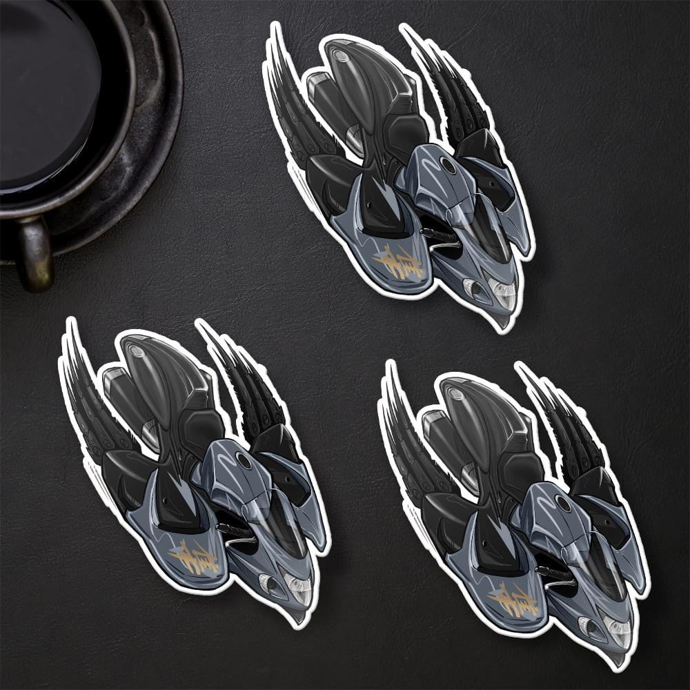 Suzuki Hayabusa 2008-09 Inspired Stickers - Set of 3 Biker Motorcycle Decals