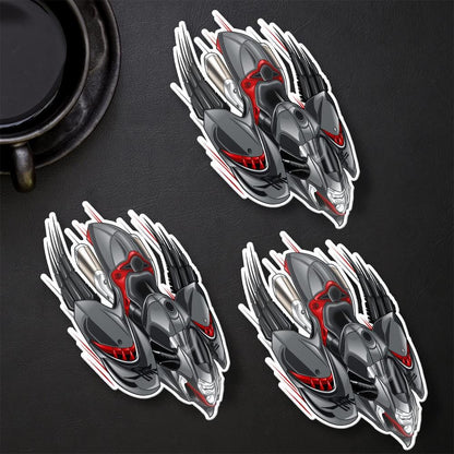 Suzuki Hayabusa 2021 - 2024 Inspired Stickers - Set of 3 Biker Motorcycle Decals