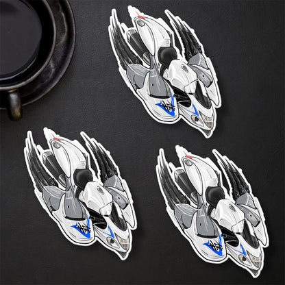 Suzuki Hayabusa 2008-09 Inspired Stickers - Set of 3 Biker Motorcycle Decals