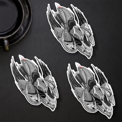 Suzuki Hayabusa 2008-09 Inspired Stickers - Set of 3 Biker Motorcycle Decals