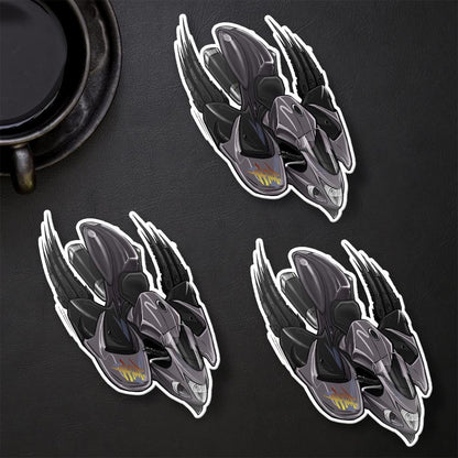 Suzuki Hayabusa 2008-09 Inspired Stickers - Set of 3 Biker Motorcycle Decals