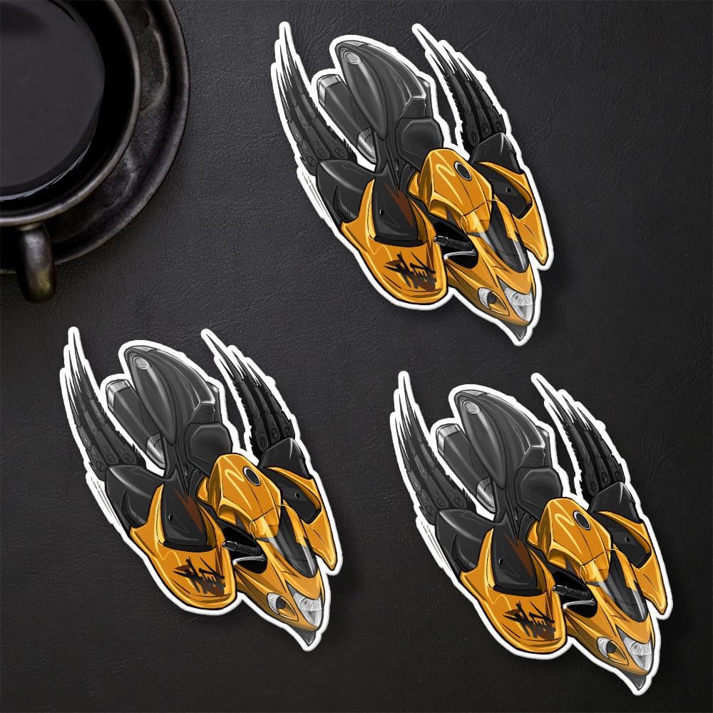 Suzuki Hayabusa 2008-09 Inspired Stickers - Set of 3 Biker Motorcycle Decals