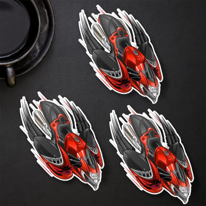Suzuki Hayabusa 2021 - 2024 Inspired Stickers - Set of 3 Biker Motorcycle Decals
