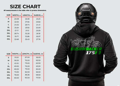 Kawasaki 175 F3 Bushwhacker 1968 - 1970 Inspired Hoodie - Motorcycle Sweatshirt for Riders