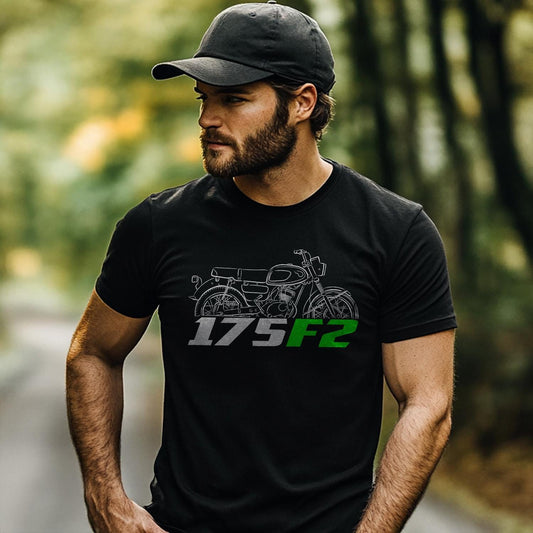 Kawasaki 175 F2 1966 - 1969 Inspired T-Shirt - Motorcycle Tee Shirt for Riders