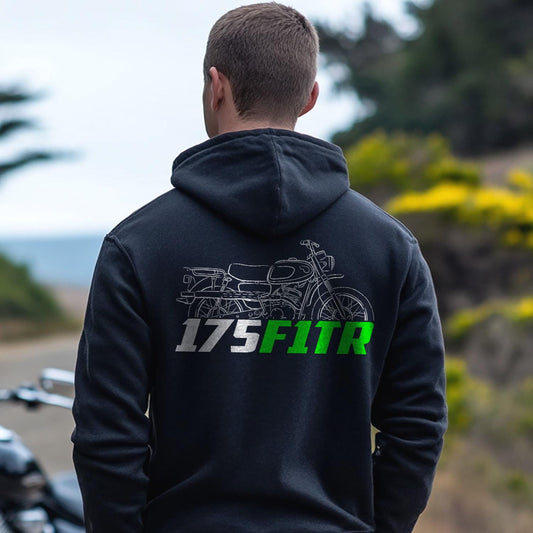 Kawasaki 175 F1TR 1966 Inspired Hoodie - Motorcycle Sweatshirt for Riders