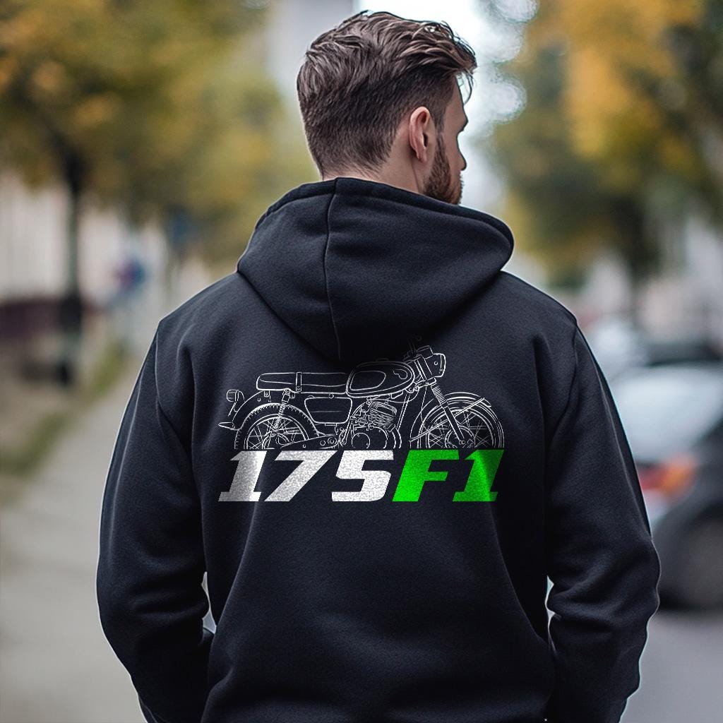 Kawasaki 175 F1 1966 Inspired Hoodie - Motorcycle Sweatshirt for Riders