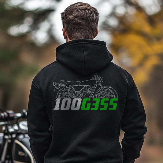 Kawasaki 100 G3SS 1975 Inspired Hoodie - Motorcycle Sweatshirt for Riders