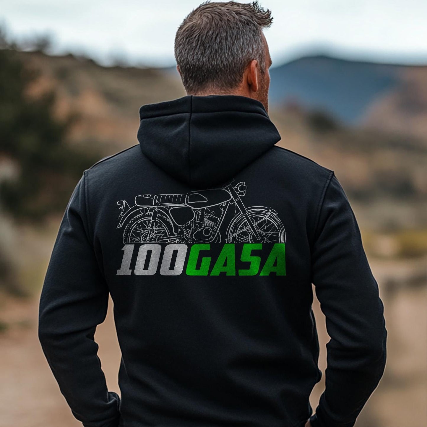 Kawasaki 100 GA5A 1971 - 1974 Inspired Hoodie - Motorcycle Sweatshirt for Riders