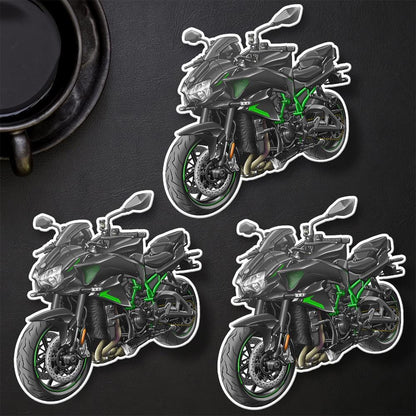 Kawasaki Z H2 2021 - 2025 Motorcycle Stickers - Set of 3 Motorcycle Decals for Riders