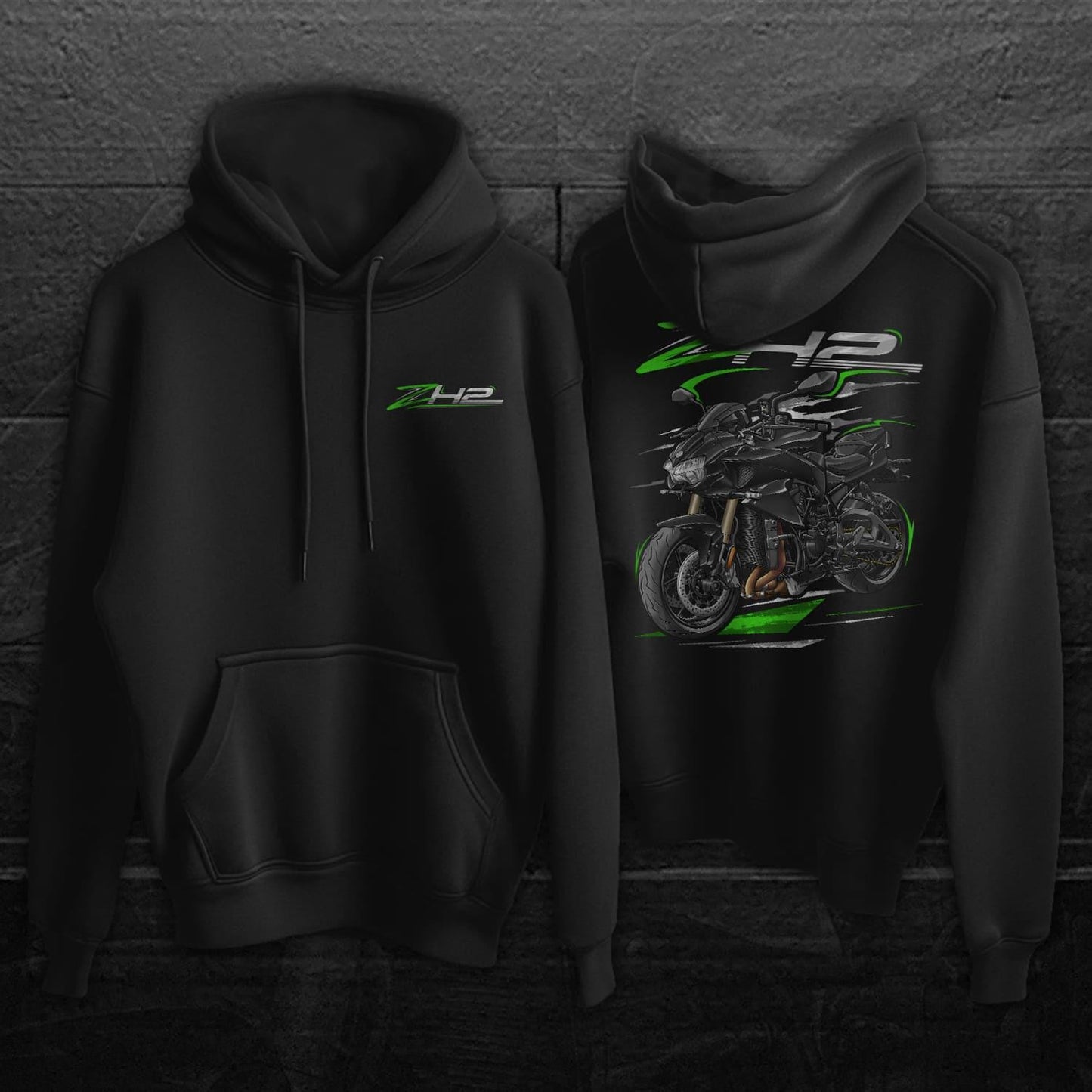 Kawasaki Z H2 2020 Inspired Hoodie - Motorcycle Sweatshirt for Riders