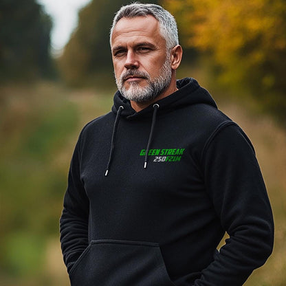 Kawasaki 250 F21M Green Streak 1968 - 1970 Inspired Hoodie - Motorcycle Sweatshirt for Riders