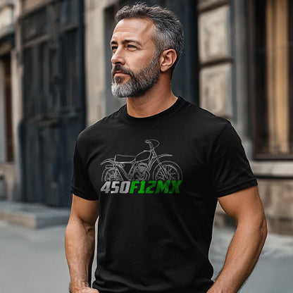 Kawasaki 450 F12MX 1973 Inspired T-Shirt - Motorcycle Tee Shirt for Riders
