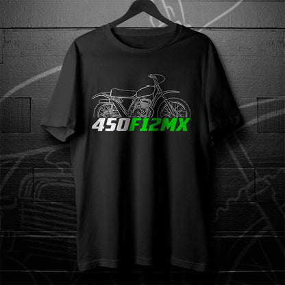 Kawasaki 450 F12MX 1973 Inspired T-Shirt - Motorcycle Tee Shirt for Riders