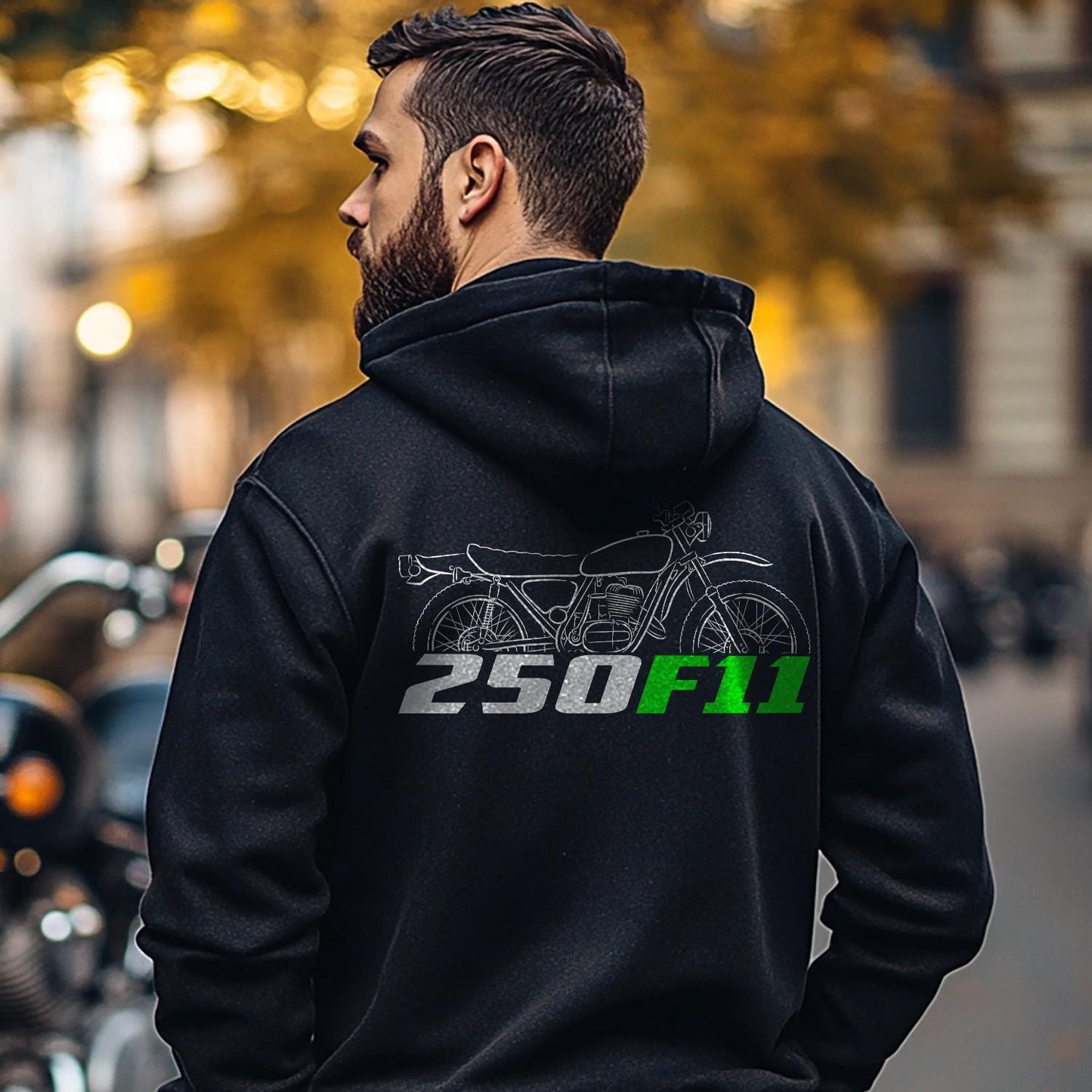 Kawasaki 250 F11 1973 - 1975 Inspired Hoodie - Motorcycle Sweatshirt for Riders