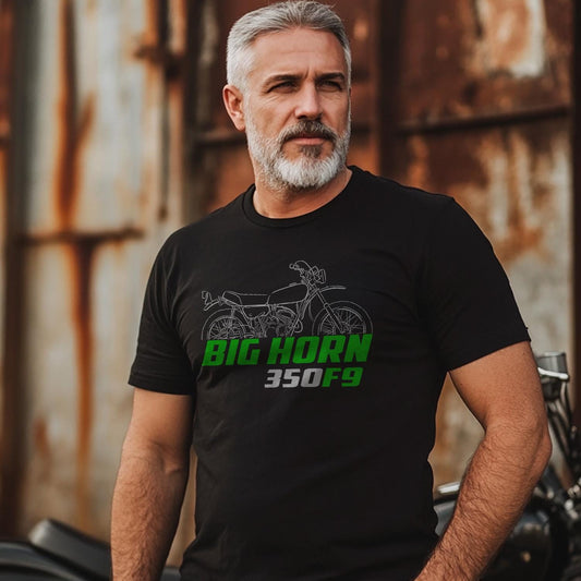 Kawasaki 350 F9 Big Horn 1972 - 1975 Inspired T-Shirt - Motorcycle Tee Shirt for Riders