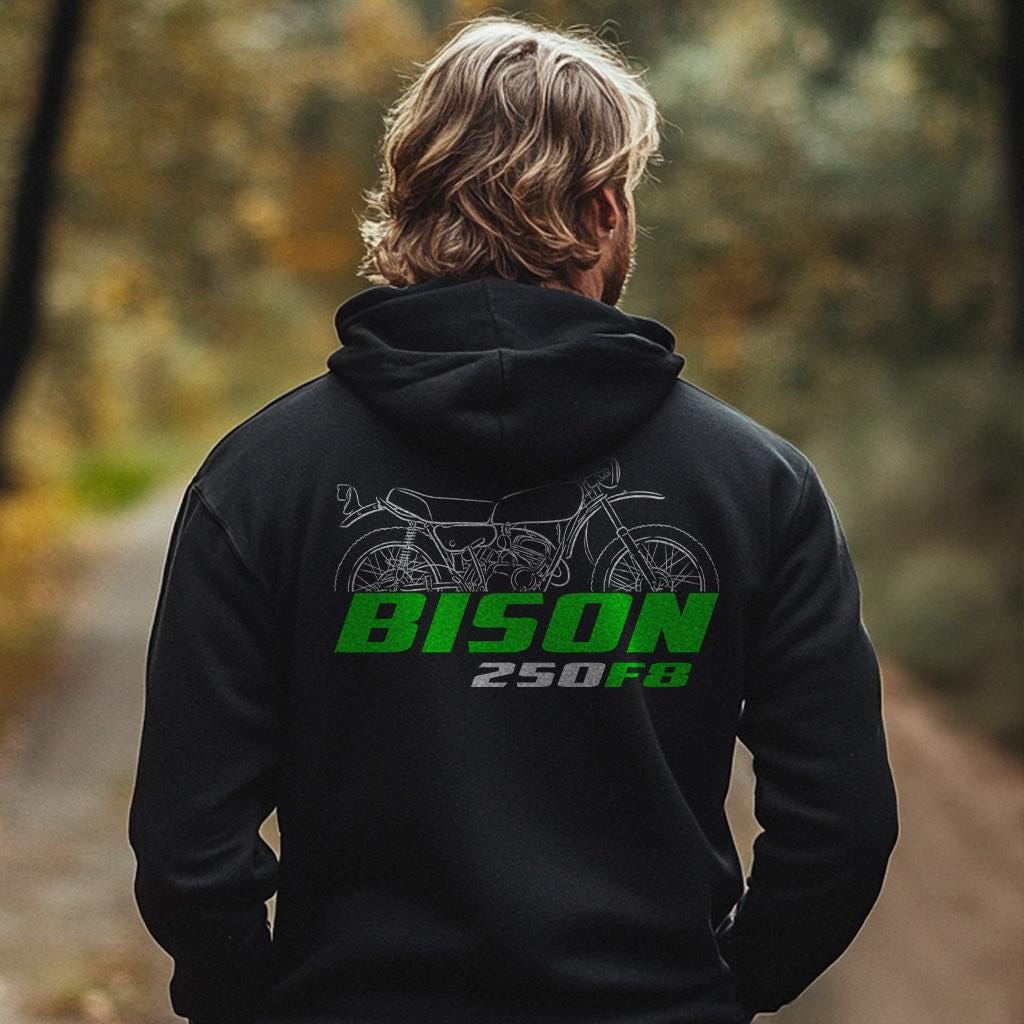 Kawasaki 250 F8 Bison 1971 - 1972 Inspired Hoodie - Motorcycle Sweatshirt for Riders