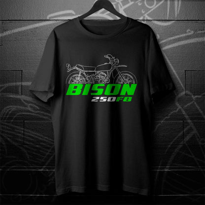 Kawasaki 250 F8 Bison 1971 - 1972 Inspired T-Shirt - Motorcycle Tee Shirt for Riders