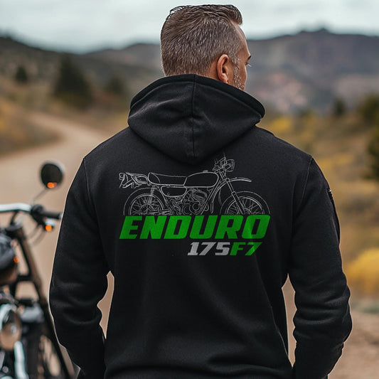 Kawasaki 175 F7 1971 - 1975 Inspired Hoodie - Motorcycle Sweatshirt for Riders