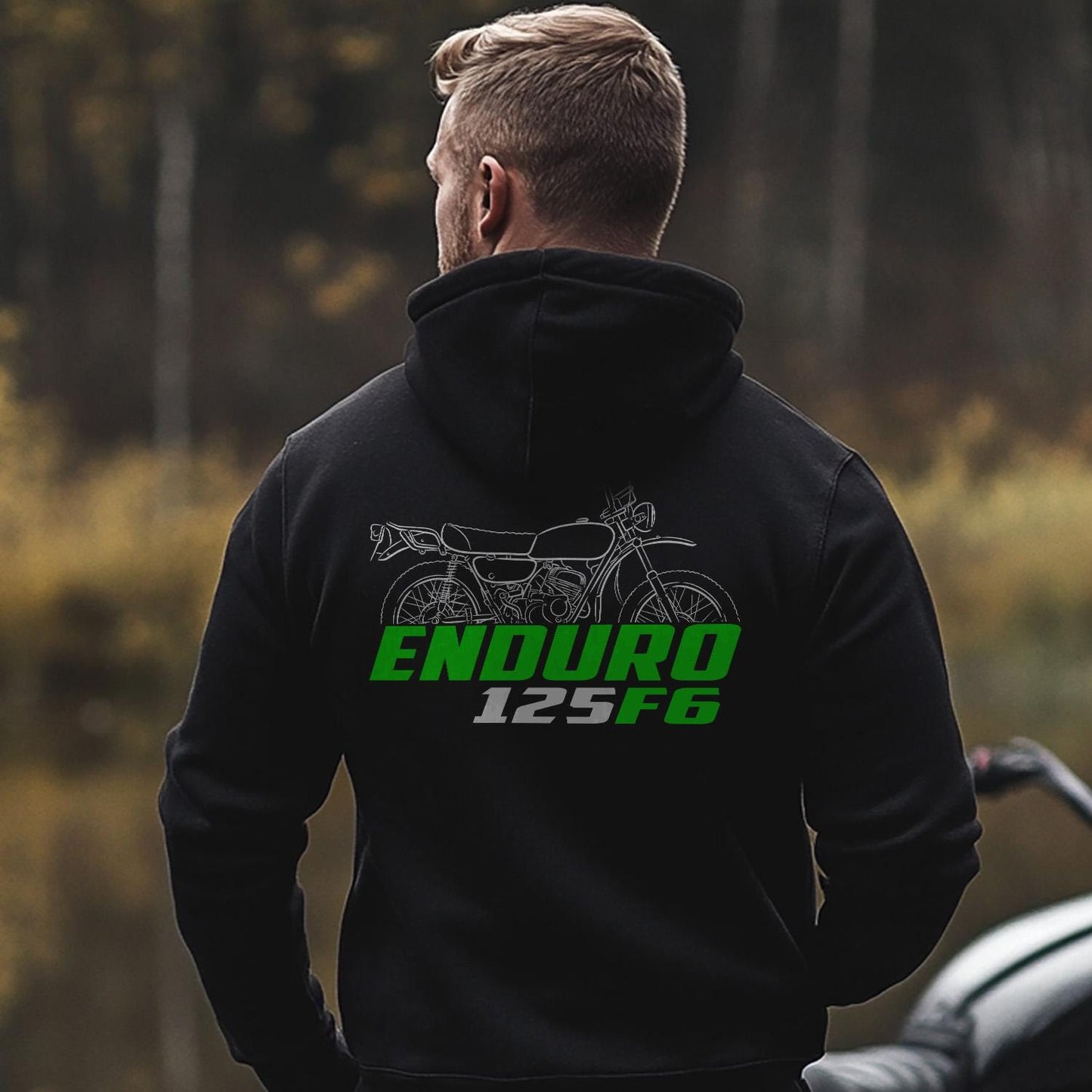 Kawasaki 125 F6 1971 - 1973 Inspired Hoodie - Motorcycle Sweatshirt for Riders