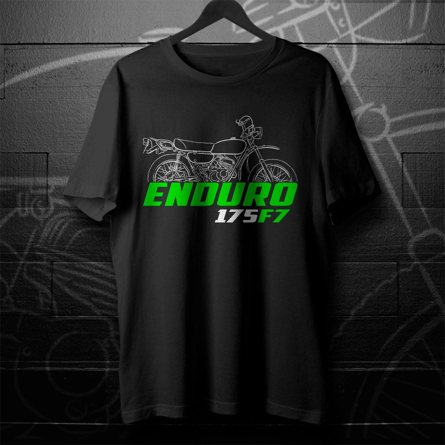 Kawasaki 175 F7 1971 - 1975 Inspired T-Shirt - Motorcycle Tee Shirt for Riders