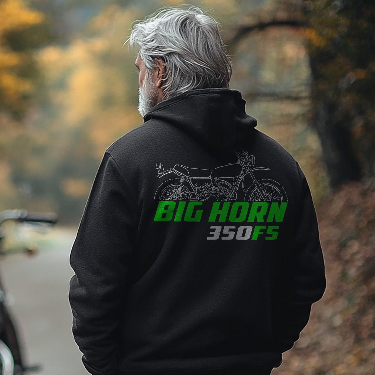 Kawasaki 350 F5 Big Horn 1970 - 1971 Inspired Hoodie - Motorcycle Sweatshirt for Riders