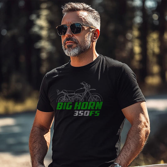 Kawasaki 350 F5 Big Horn 1970 - 1971 Inspired T-Shirt - Motorcycle Tee Shirt for Riders