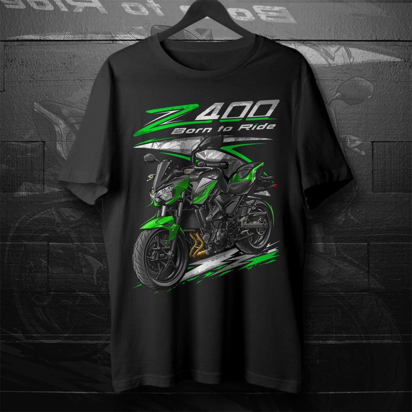 Kawasaki Z400 2019 - 2020 Inspired T-Shirt - Motorcycle Tee Shirt for Riders
