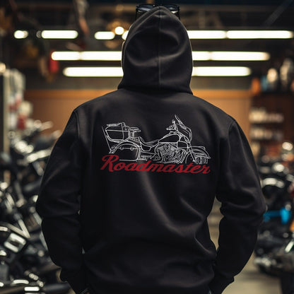 Indian Roadmaster Inspired Hoodie - Motorcycle Sweatshirt for Biker