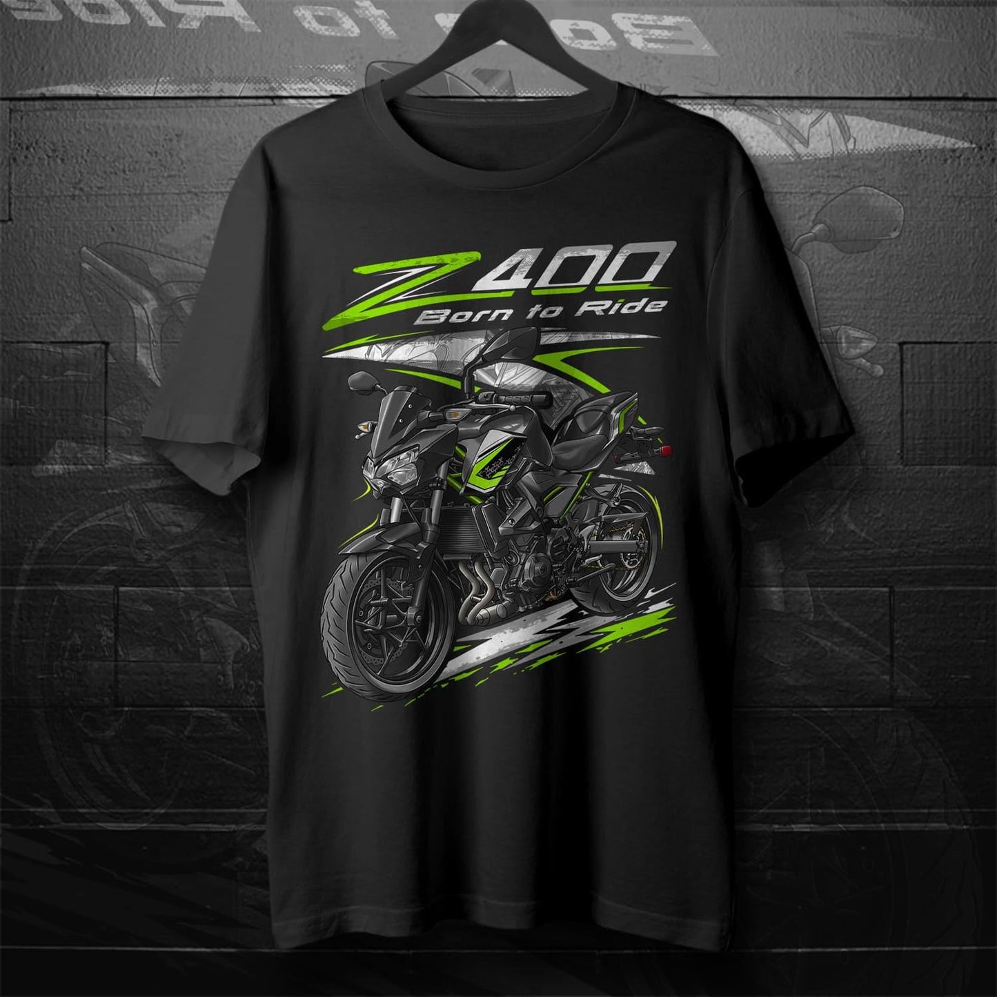 Kawasaki Z400 2019 - 2020 Inspired T-Shirt - Motorcycle Tee Shirt for Riders