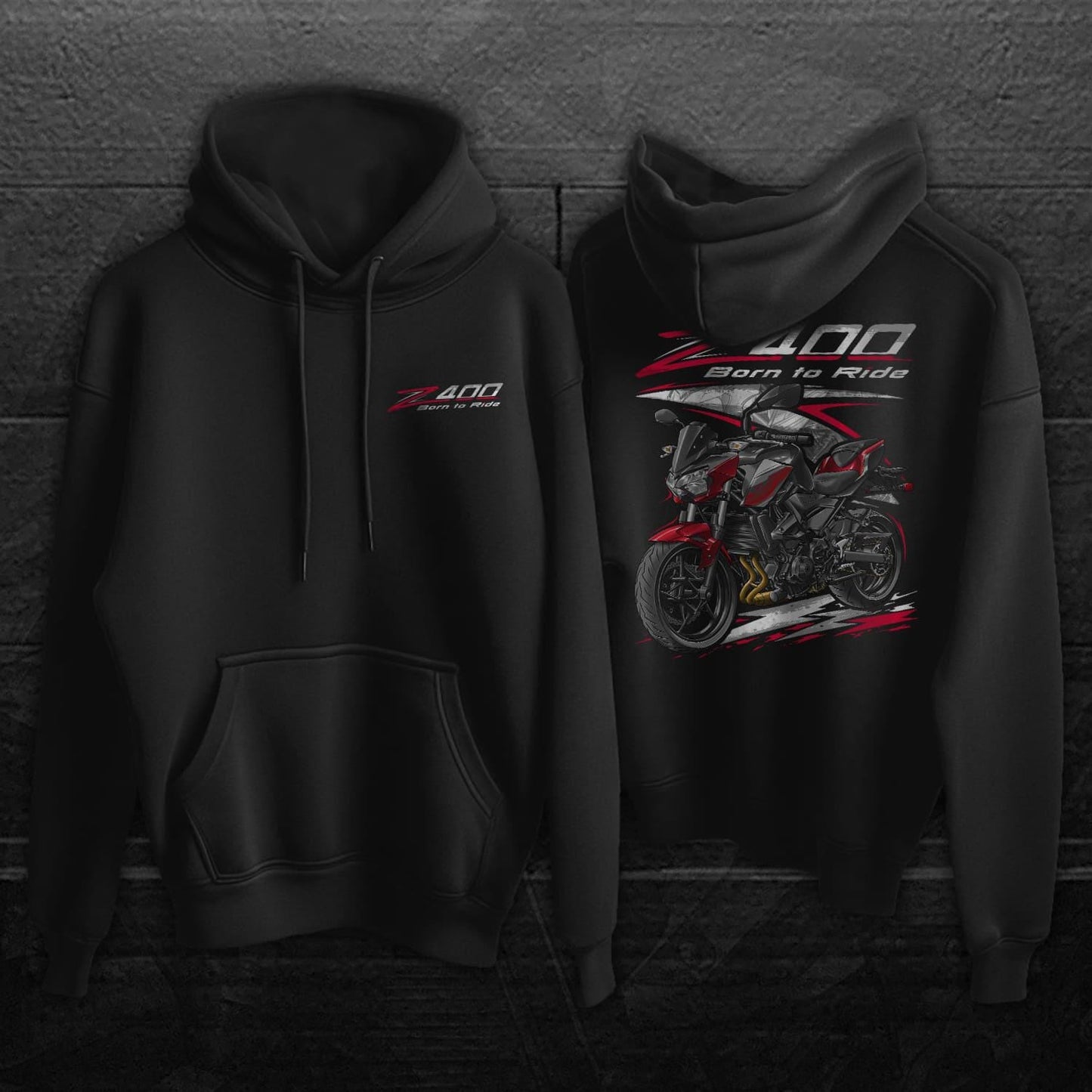 Kawasaki Z400 2019 - 2020 Inspired Hoodie - Motorcycle Sweatshirt for Riders