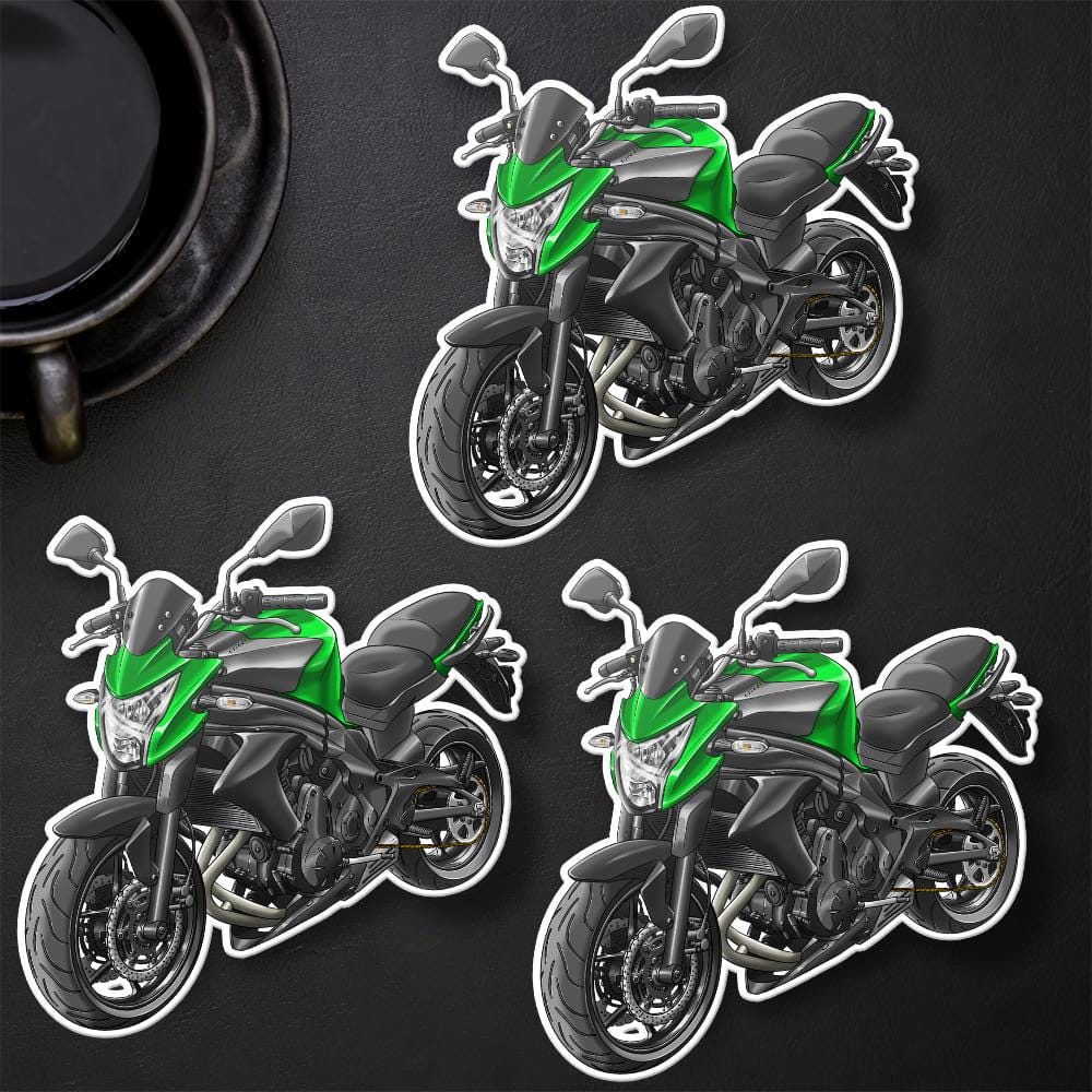 Kawasaki ER-6n 2014 - 2016 Inspired Motorcycle Stickers - Set of 3 Motorcycle Decals for Riders