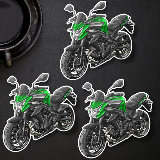 Kawasaki ER-6n 2014 - 2016 Inspired Motorcycle Stickers - Set of 3 Motorcycle Decals for Riders