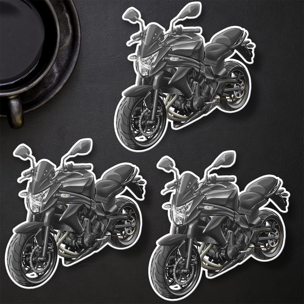 Kawasaki ER-6n 2014 - 2016 Inspired Motorcycle Stickers - Set of 3 Motorcycle Decals for Riders
