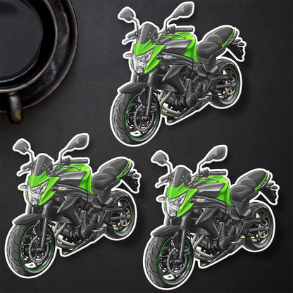 Kawasaki ER-6n 2012 - 2013 Inspired Motorcycle Stickers - Set of 3 Motorcycle Decals for Riders